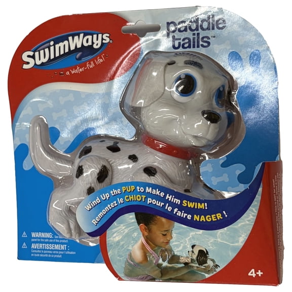 Swim Ways Paddle Tails Swimming Pool White Puppy Dog