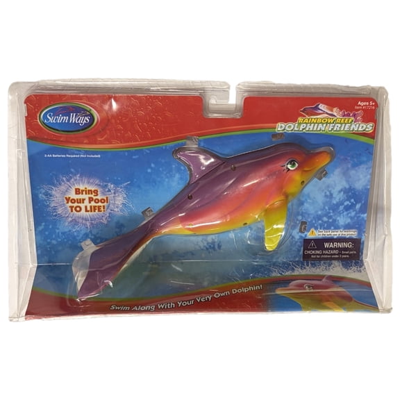 Swim Ways Rainbow Reef Dolphin Friends Swimming Pool Toy Pink Rainbow