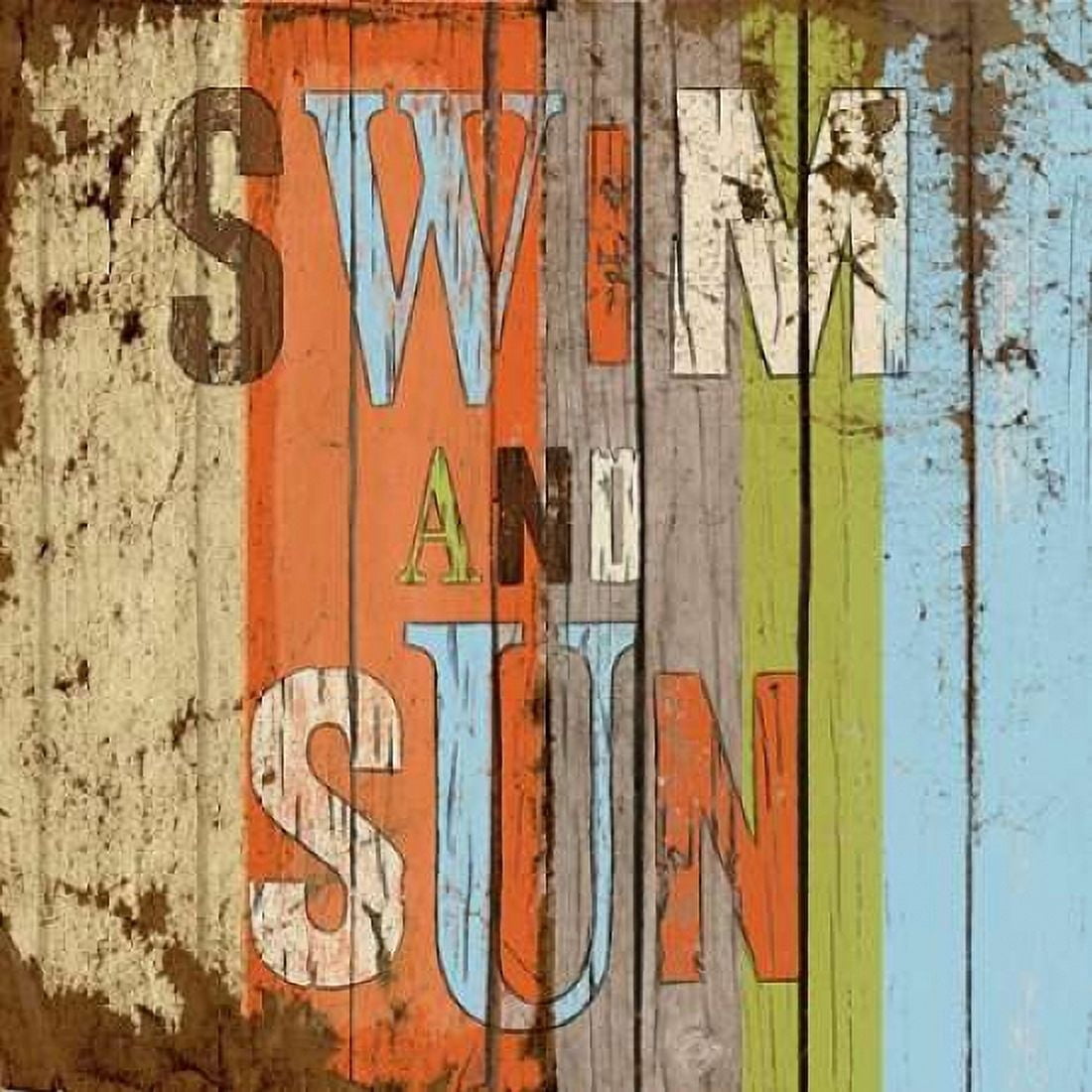 Swim and Sun Canvas Art - Elizabeth Medley (24 x 24)