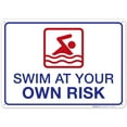 thumbnail image 1 of Swim at Your Own Risk Sign, Pool Sign,, 1 of 1
