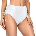 thumbnail image 1 of Swim&nbsp;Trunks Women High Waisted Bikini Bottoms Full Coverage Swim Bottom Tummy Swimsuit Bottom,White Women Blending Swim Pants S XXL, 1 of 7
