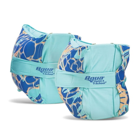 SwimSchool Adjustable Fabric Arm Pool Floats for Children 50-80 lb, Unisex, Multi-Color
