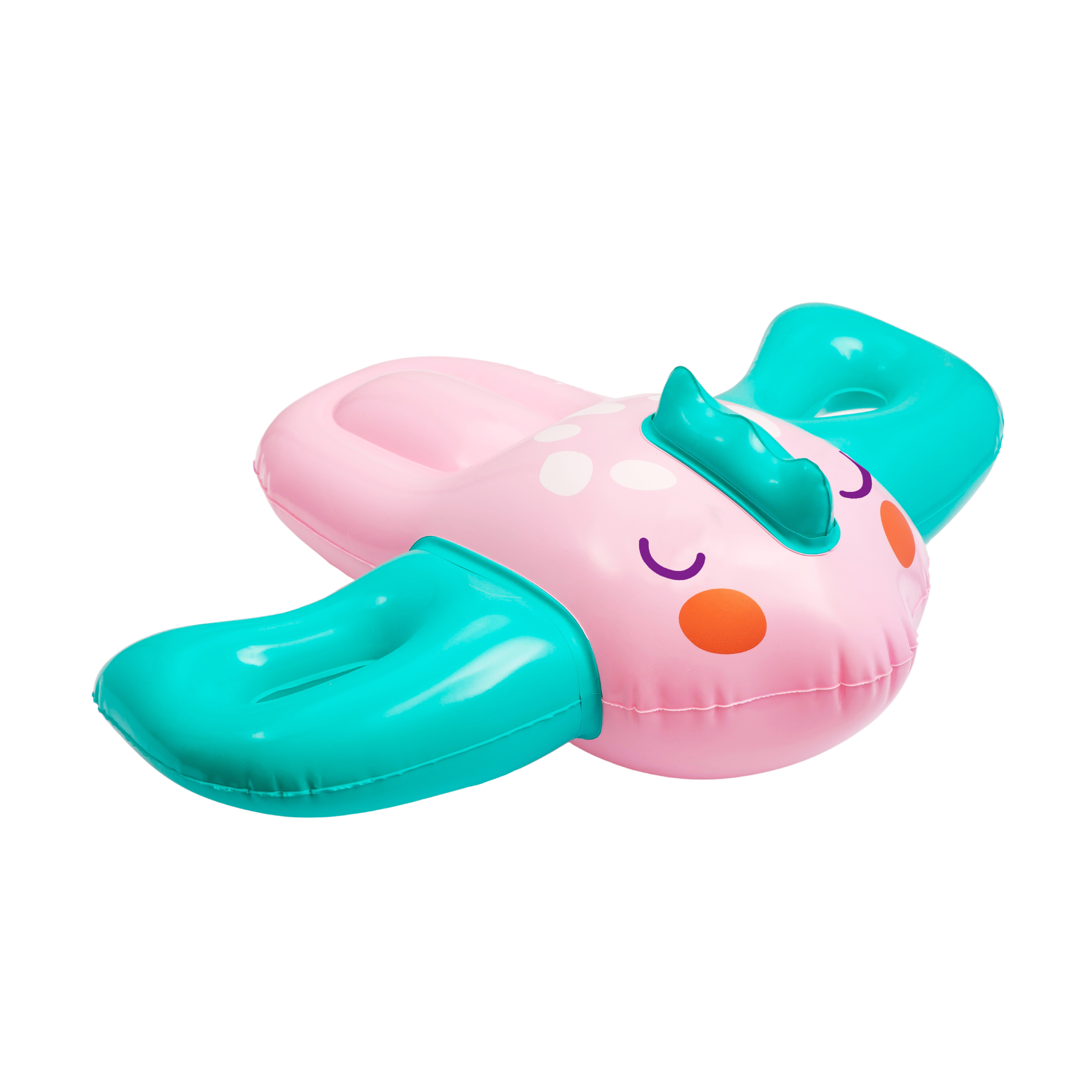 SwimSchool Inflatable Pink Fish Pool Float, Kids Swimming Kickboard, Pool Toy, Ages 5+