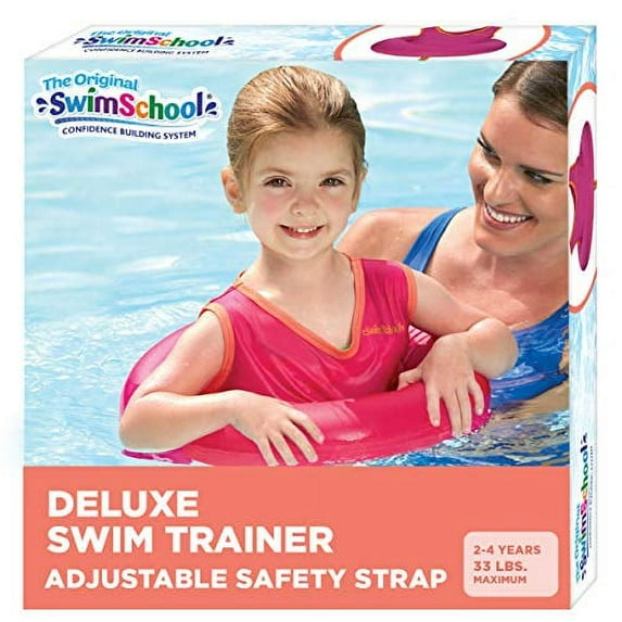 SwimSchool Original Deluxe TOT Swim Trainer Kids Swim Vest, Pink