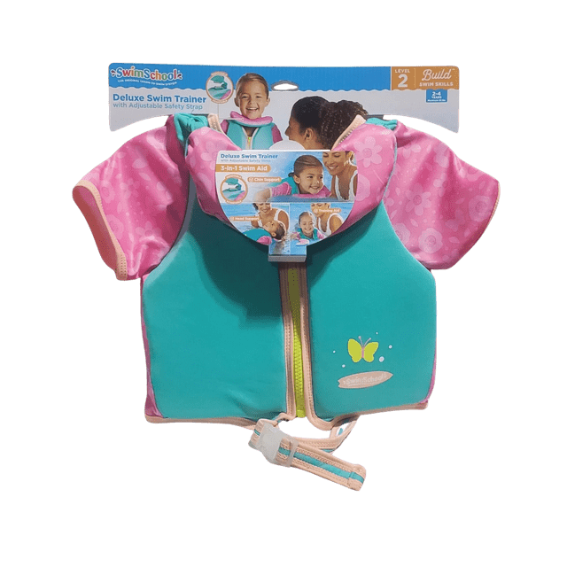 SwimSchool Swim Trainer Kids Vest W/ Removable & Adjustable Safety