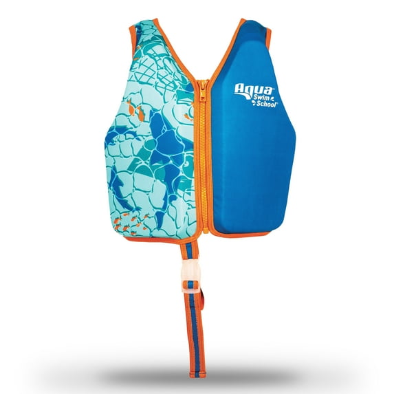SwimSchool Swim Training Vest, Small/Medium, Ages 2-4 Years, Blue Shark