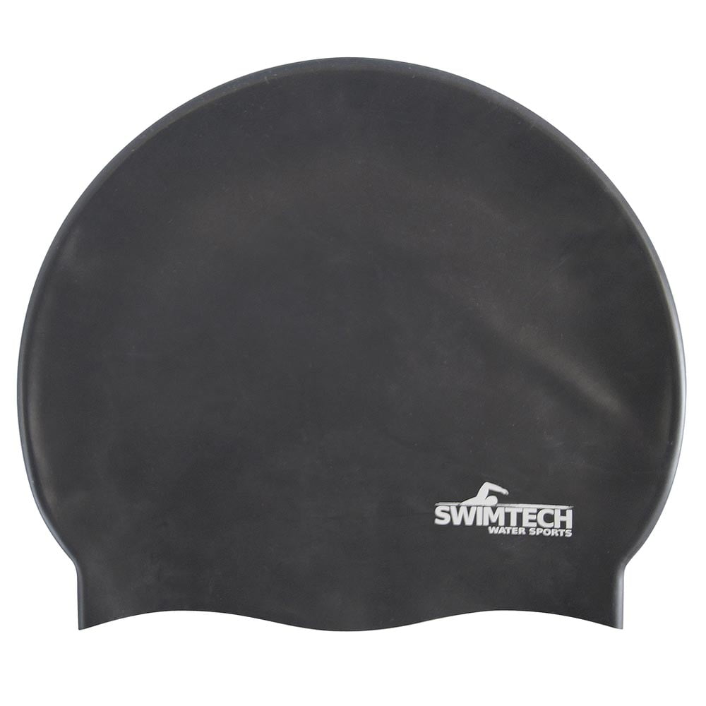 SwimTech Silicone Swimming Swim Cap Pool Water Hair Protection Adult ...