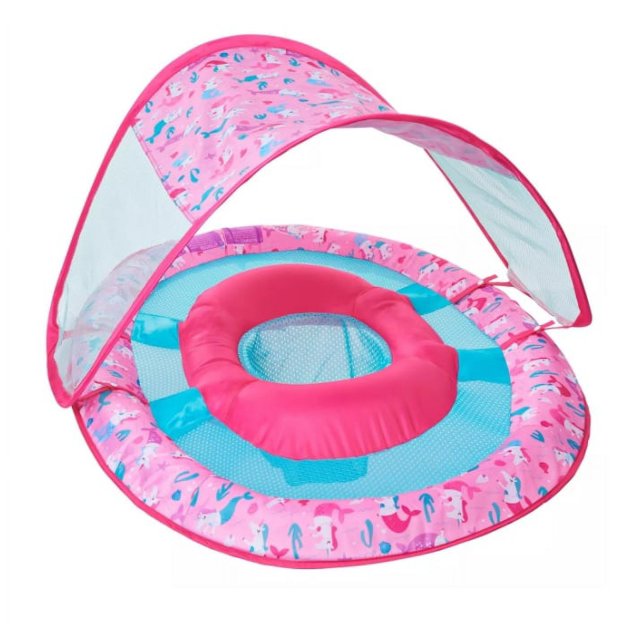 SwimWays Baby Spring Float Sun Canopy Pink Mermaid Unicorn