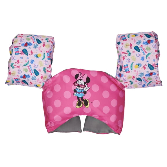 SwimWays Disney Character Learn-to-Swim USCG Approved Kids Life Jacket, Minnie Mouse