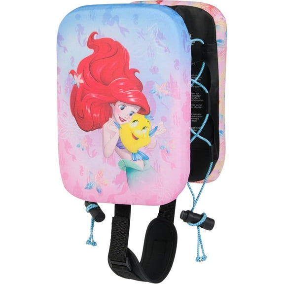 SwimWays Disney Princess Ariel Power Swimmer Outdoor Pool Swim Vest for Kids, Adjustable Kid Pool Float for Swim Training, Medium