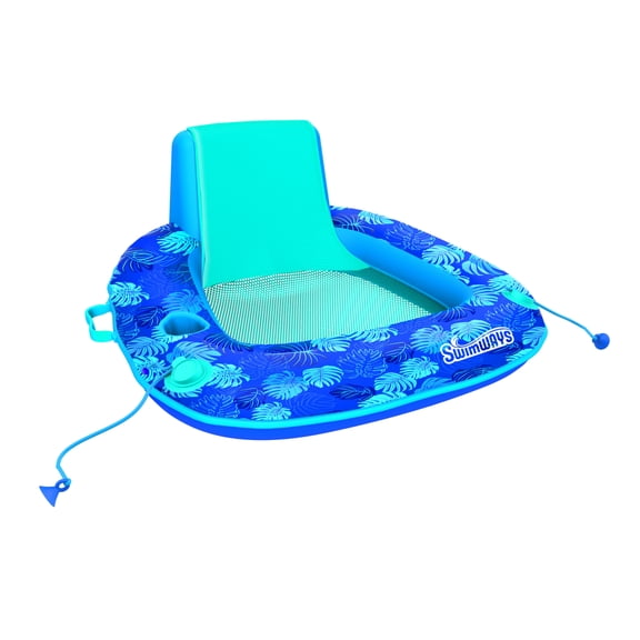 SwimWays Elite SunSeat Floating Pool Chair, Blue