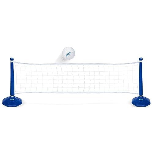 SwimWays Plastic Multi-Sport Volleyball Set, Includes 2 Bases, 1 Net, 1 Volleyball, Ideal for Pool Parties and Outdoor Games