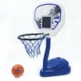 SwimWays Poolside Basketball Hoop Swimming Pool Water Game Set for