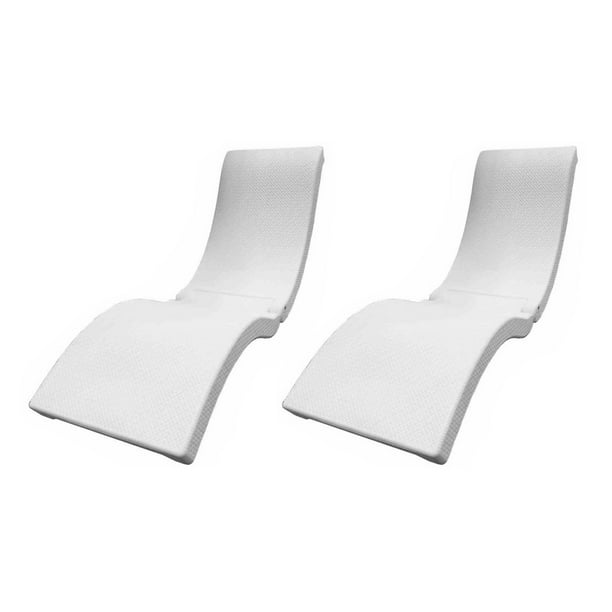 SwimWays Portable TerraSol Sonoma Poolside Floating Lounge, White (2