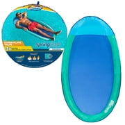 SwimWays Spring Float Inflatable Pool Lounger with Hyper-Flate Valve, Aqua