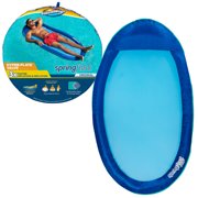 SwimWays Spring Float, Inflatable Pool Lounge Chair for Ages 15+, Blue