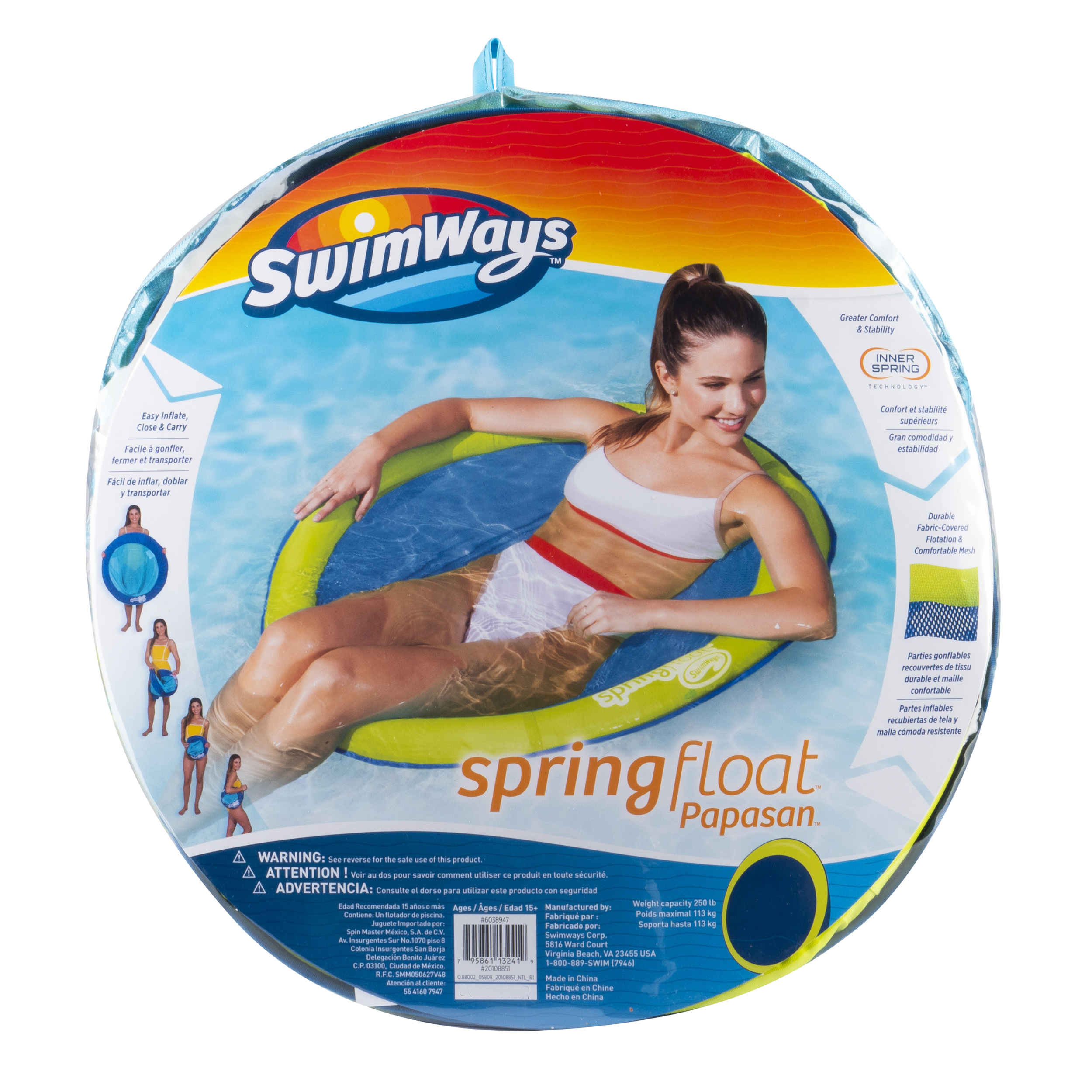 SwimWays Spring Float Papasan - Mesh Float for Pool or Lake (Style May Vary) - image 1 of 5