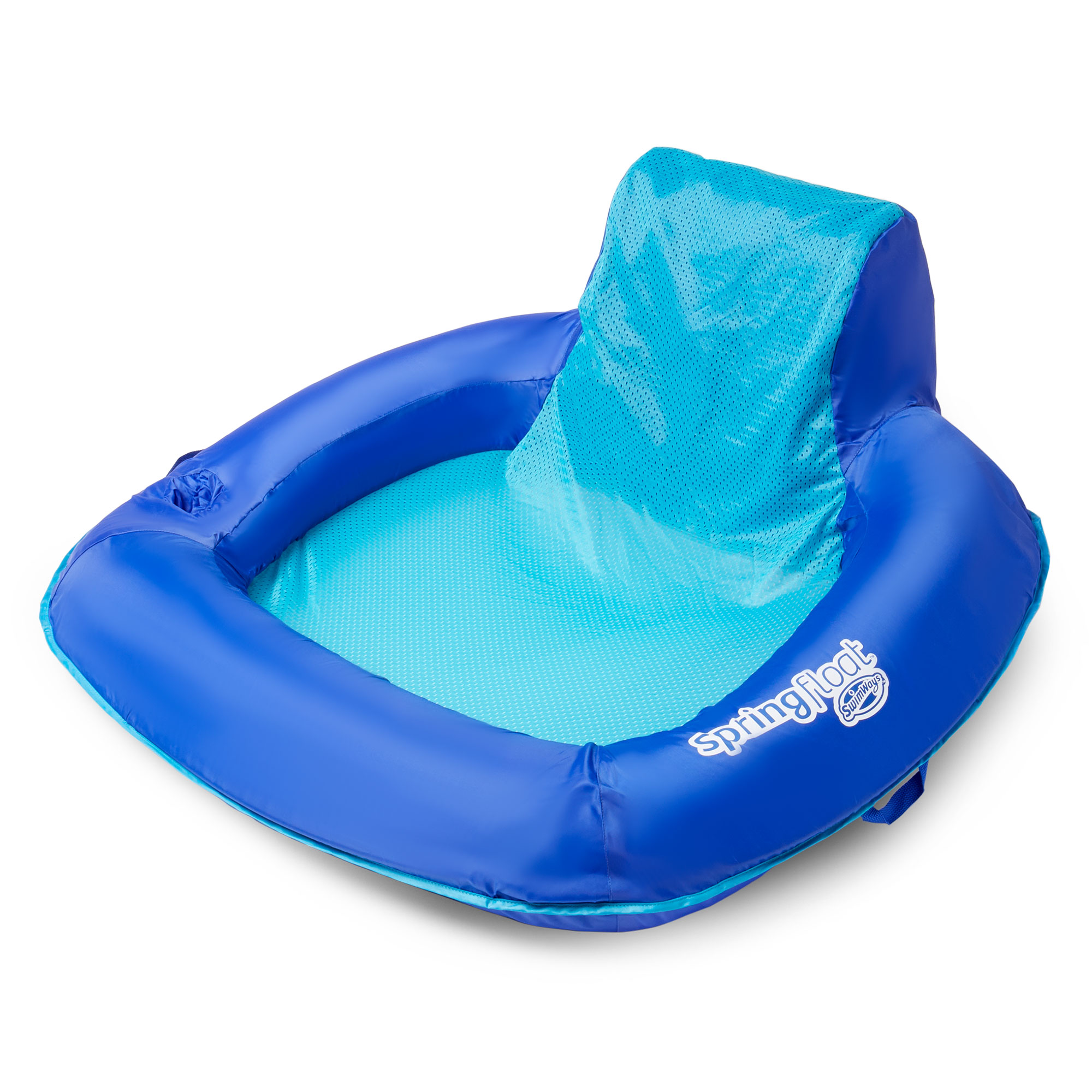 SwimWays SunSeat Floating Inflatable Swimming Pool Lounge Chair w/Armrests, Backrests, and Cup Holder, Dark Blue - image 1 of 8