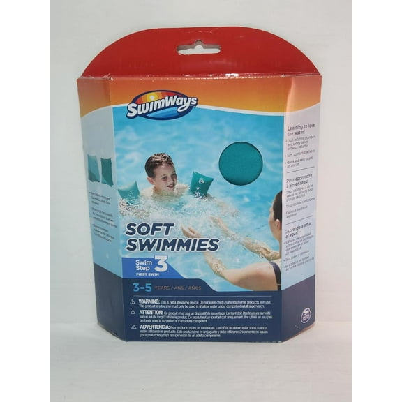 SwimWays Swim Step 3 Teal Green Swimming Pool Flotation Soft Arm Swimmies