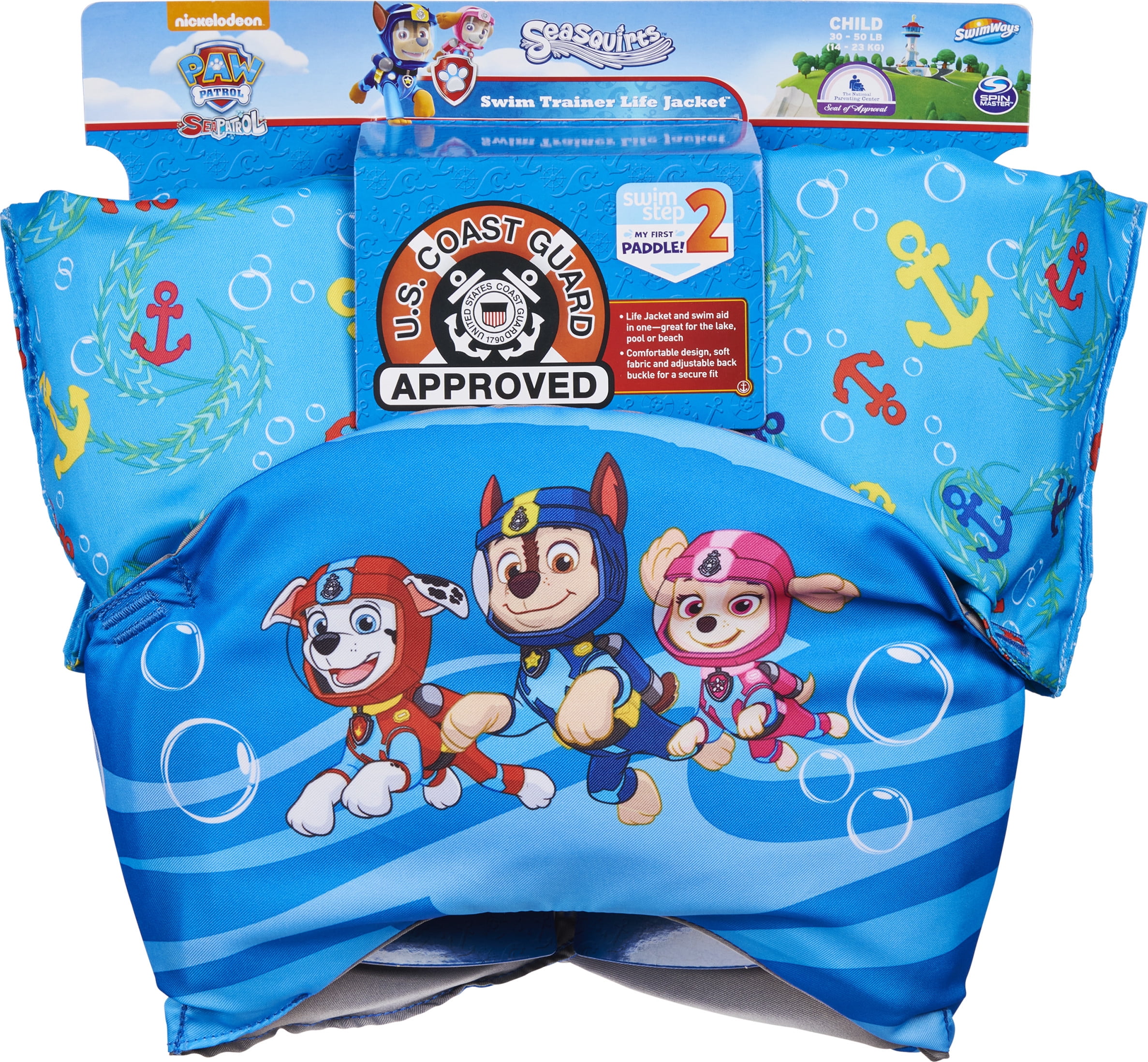 SwimWays Swim Trainer Squirter Life Jacket - USCG Approved - Paw Patrol Chase