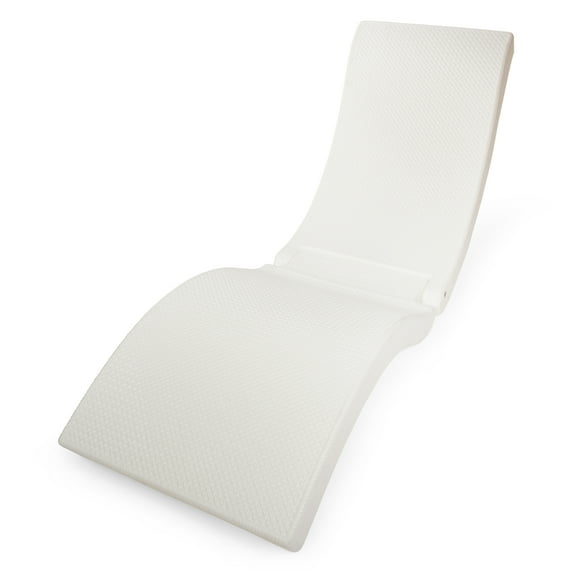 SwimWays Terra Sol Sonoma 2-in-1 Adult Pool Floats & Patio Lounge Chair, Durable Beach Chair & Outdoor Chaise Lounge, White