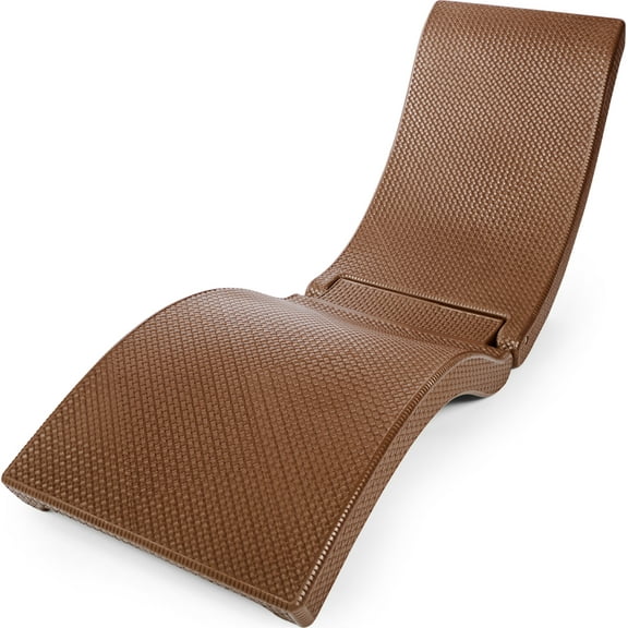 SwimWays Terra Sol Sonoma 2-in-1 Pool Float and Patio Chaise Lounge Chair, Chocolate Brown