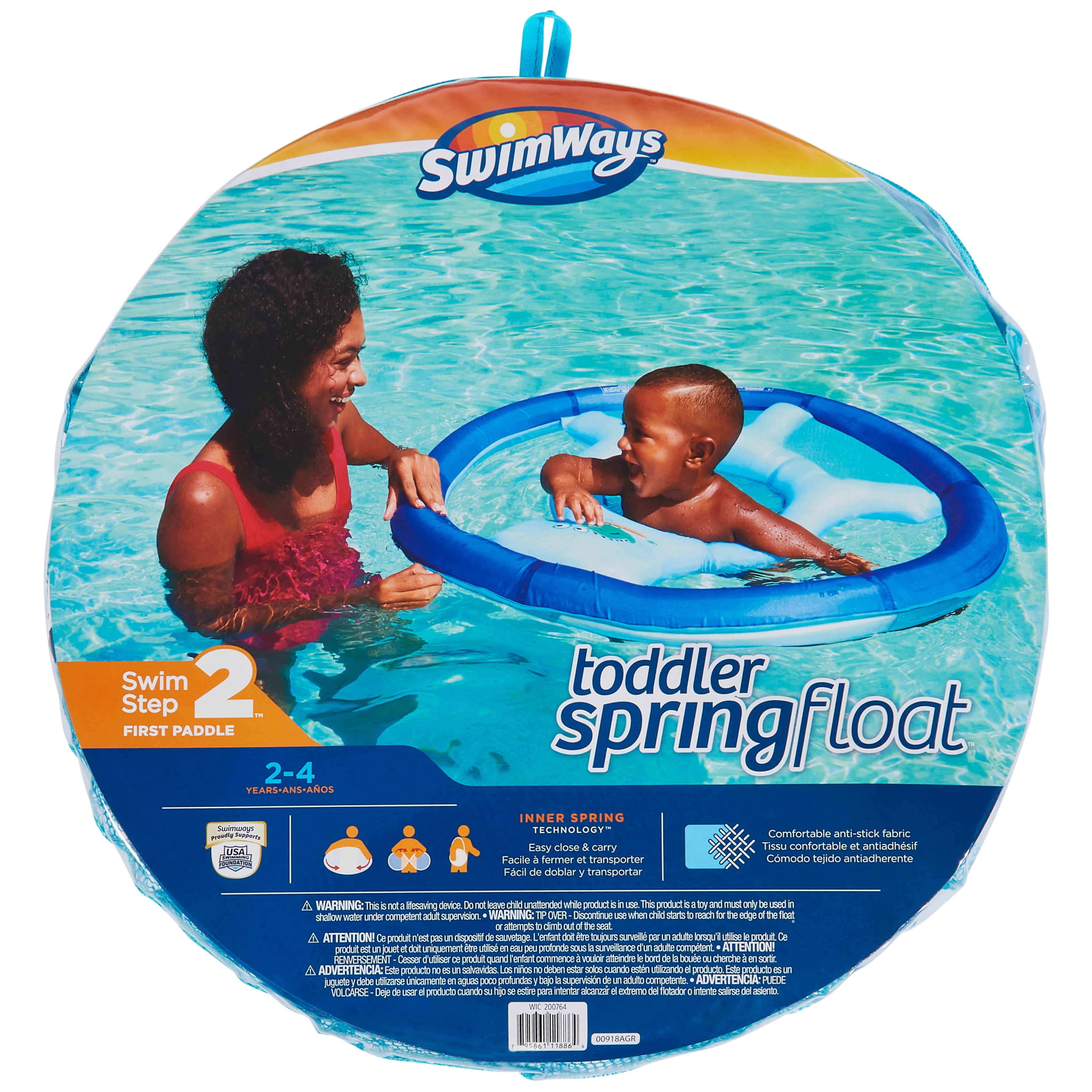 SwimWays Toddler Spring Float for Swimming Pool Blue Walmart