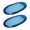 thumbnail image 1 of SwimWays Water Hammock Styled Swimming Pool Mesh Spring Float Recliner Lounge w/ Carry Bag, Blue (2 Pack), 1 of 8