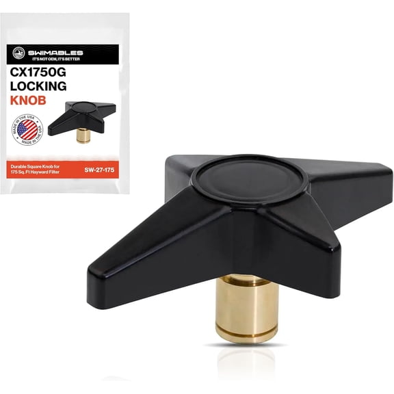 Swimabels for Hayward CX1750G Locking Knob – Fits C1750 Star Clear Plus Cartridge Pool Filter – Durable Square Knob for 175 Sq. Ft Hayward Filter – Easy Installation, Wear-Resistant Design