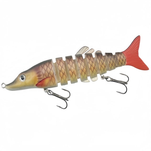 Swimbaits Multi Jointed Barb Fishing Lures for Bass Trout, Slow Sinking Bionic Bass Lures Kit for Freshwater Saltwater, Lifelike Fishing Lures for Predator Fish, 5.11"