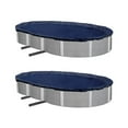thumbnail image 1 of Swimline 15 x 30 Foot Oval Above Ground Swimming Pool Leaf Net Cover (2 Pack), 1 of 6