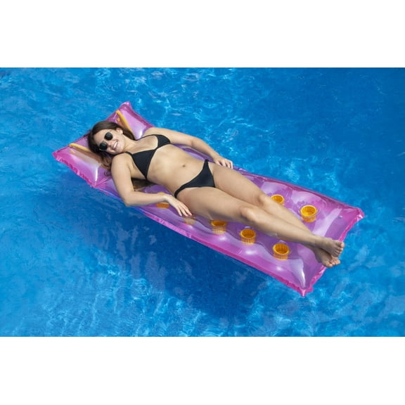 Swimline 18 Pocket French Pool Mattress (Pink)