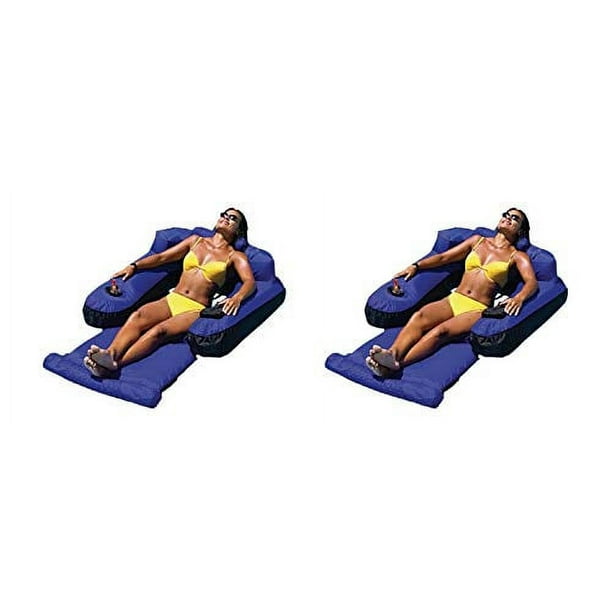 Swimline 2) New Swimline 9047 Swimming Pool Fabric Inflatable Ultimate Floating Loungers Water