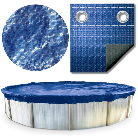 Swimline Round Above Ground Winter Swimming Pool Cover, 21 ft, Blue, PCO824