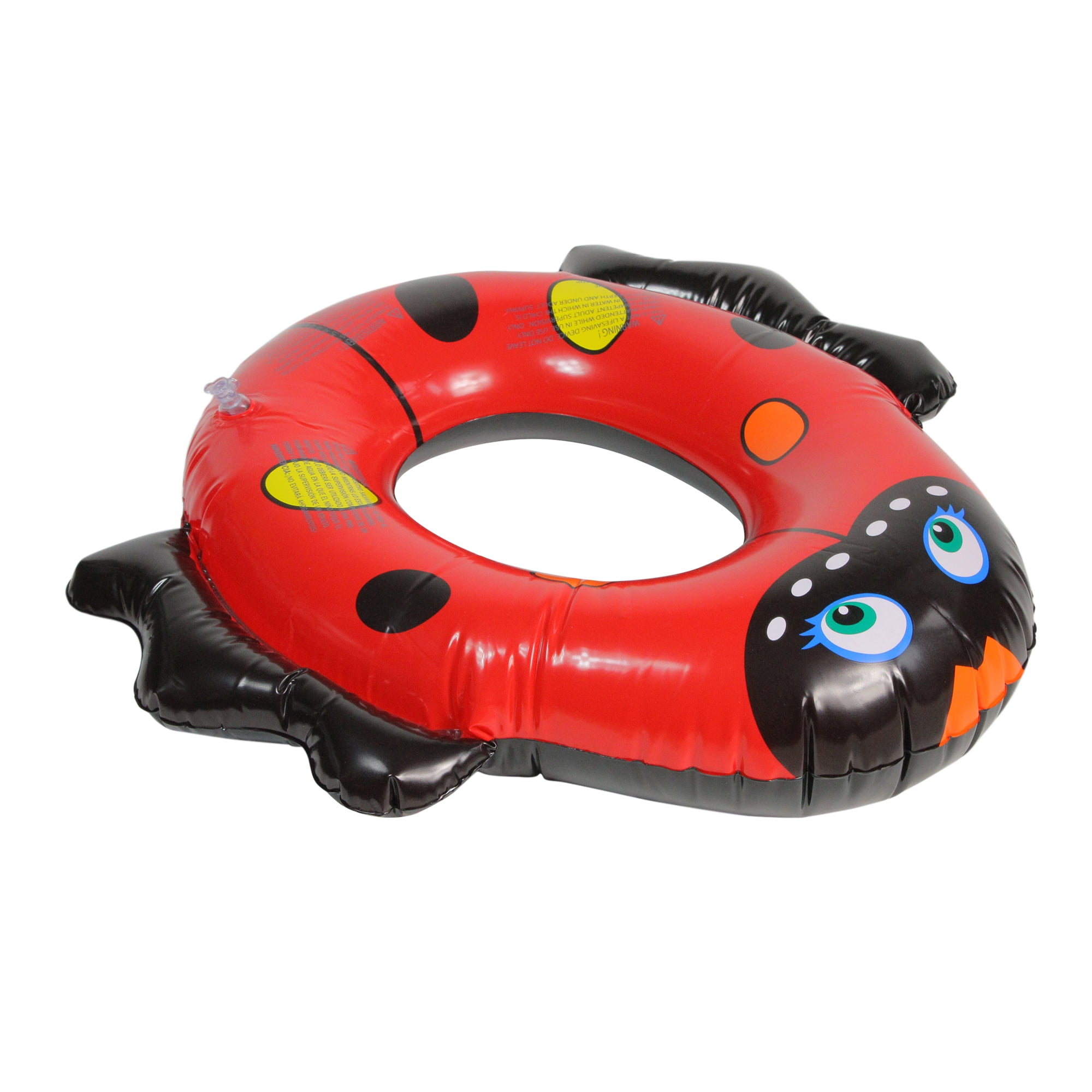 Swimline 24 Ladybug Inflatable Children's 1-Person Swimming Pool Ring Tube  Pool Float - Red/Black 
