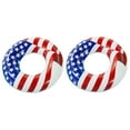 thumbnail image 1 of Swimline 36" Inflatable American Flag Swimming Pool & Lake Tube Float (2Pk), 1 of 5