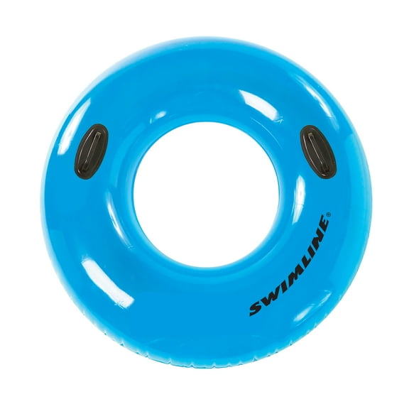 Swimline 36" Round Inflatable 1-Person Swimming Pool Inner Tube Ring Float with Handles - Blue