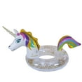 thumbnail image 1 of Swimline 68" LED Rainbow Unicorn Glitter Swimming Pool Inner Tube Float, 1 of 5