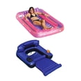 thumbnail image 1 of Swimline 71” Inflatable Pool Suntan Raft & Fabric Pool Inflatable Lounger Chair, 1 of 4
