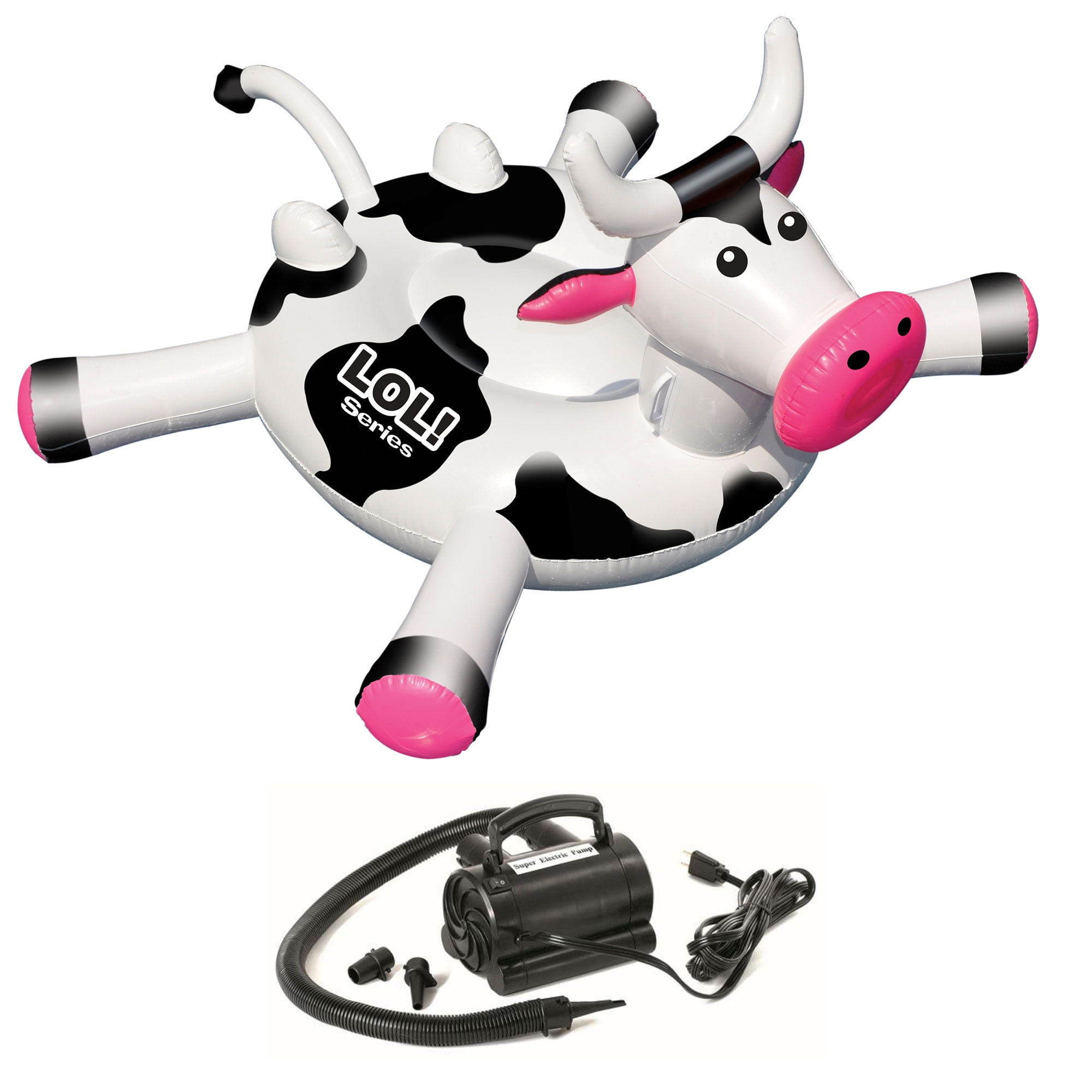 Swimline 90268 Swimming Pool Kids Rideable Inflatable Cow Toy w