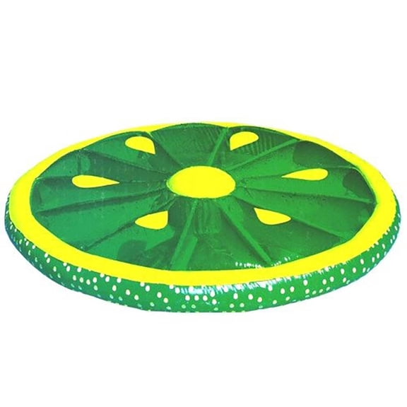 Swimline 9054G Giant 60" Inflatable Lime Slice Island Pool, Lake, Floating Raft Lounger for Kids & Adults, Green