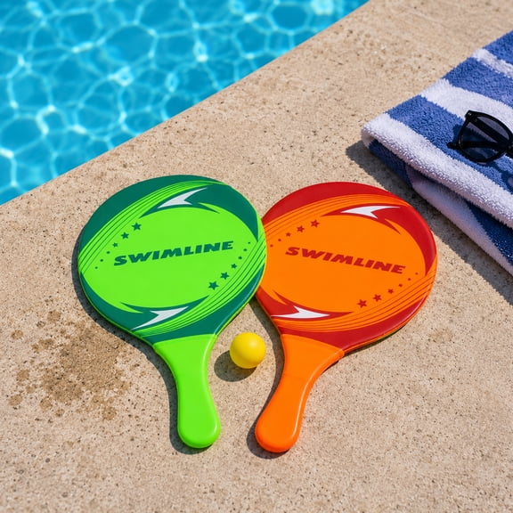 Swimline Children's Swimming Pool Paddle Set - 15" - Green and Orange