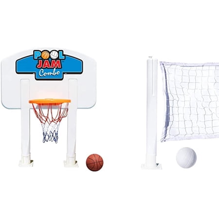 Swim Central Pool Jam Combo Basketball and Volleyball Above Ground Swimming Pool Water Games