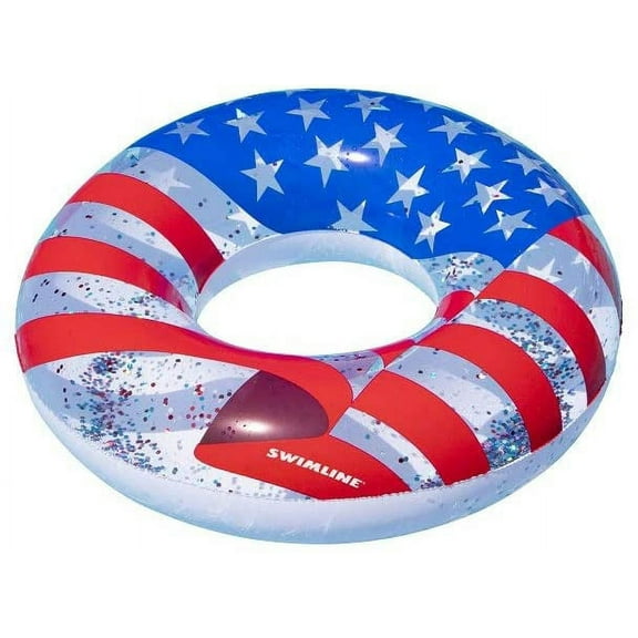 Swimline Americana Glitter Inflatable Pool Ring, one Size