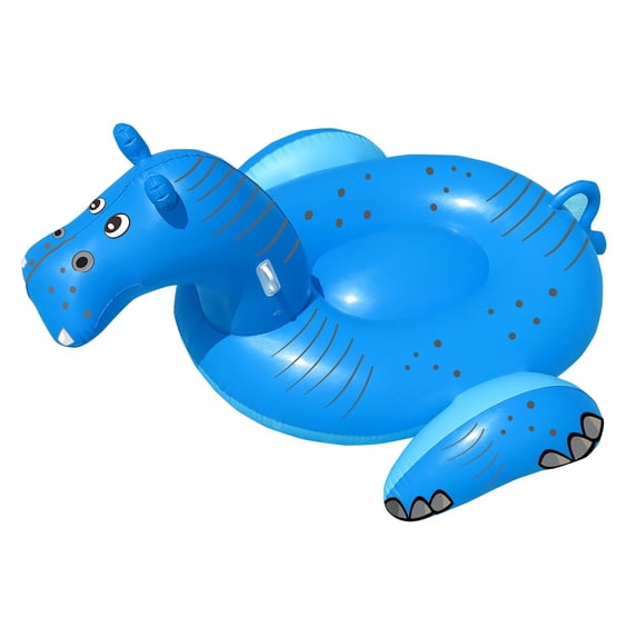 Swimline Blue Hippo Inflatable Pool Float, 73 Inch