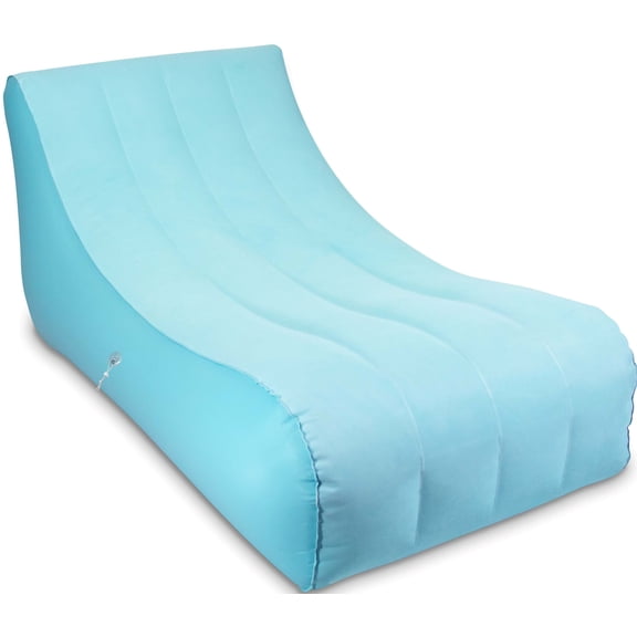 Swimline Cloud Oxford Fabric Inflatable Swimming Pool Chaise Lounger - 52" - Blue