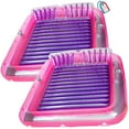 thumbnail image 1 of Swimline Dual Removable Headrest Adult Pool Lounge, Vinyl, Pink, 70", 2 Pack, 1 of 10