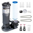 thumbnail image 1 of Swimline HYDROTOOLS 50 Sq Ft Cartridge Above Ground Pool Filter Pump System, 1 of 8