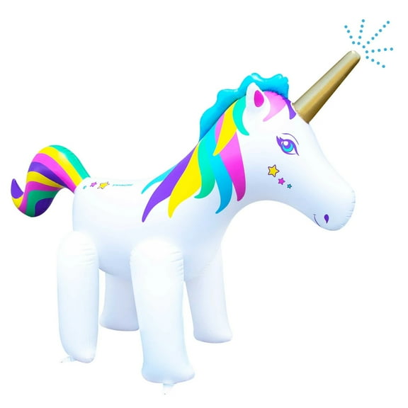 Swimline Rainbow Unicorn Outdoor Inflatable Lawn Sprinkler - 6'