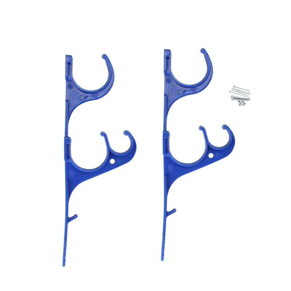 Swimline Hydro Tools 3-Hook Hanger for Swimming Pole Hose, Telepole and Skimmers 2pc 12" - Blue